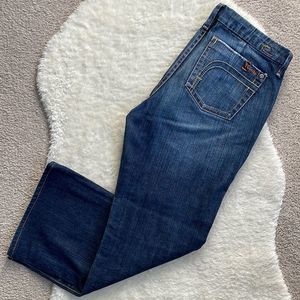 𝅺Fidelity Snap Dragon Low Waisted Flared Jeans Medium Wash Size 30